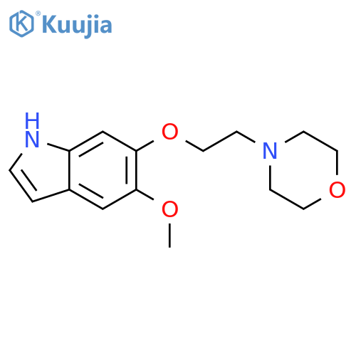 1H-Indole, 5-methoxy-6-[2-(4-morpholinyl)ethoxy]- structure