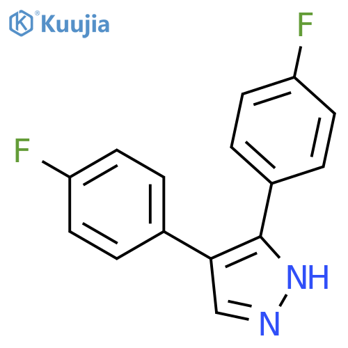 1H-PYRAZOLE, 3,4-BIS(4-FLUOROPHENYL)- structure