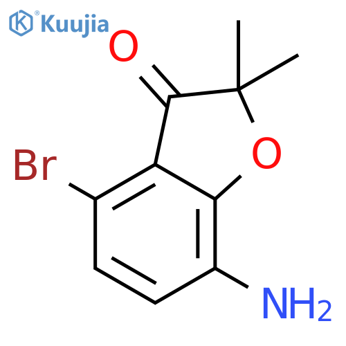 3(2H)-BENZOFURANONE, 7-AMINO-4-BROMO-2,2-DIMETHYL- structure