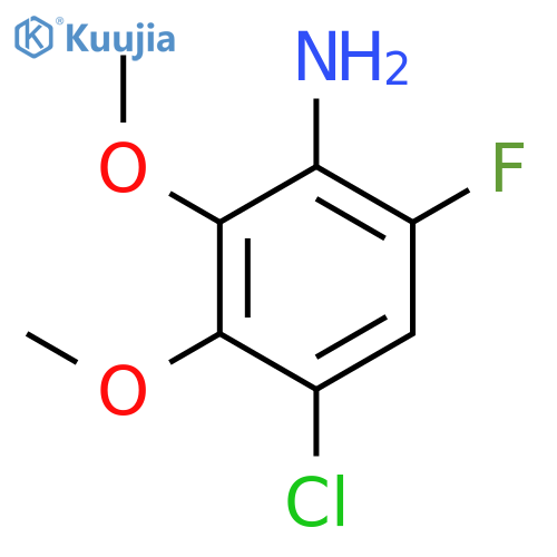 BENZENAMINE, 4-CHLORO-6-FLUORO-2,3-DIMETHOXY- structure
