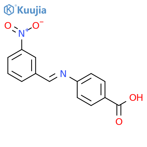 Benzoic acid,4-[[(3-nitrophenyl)methylene]amino]- structure