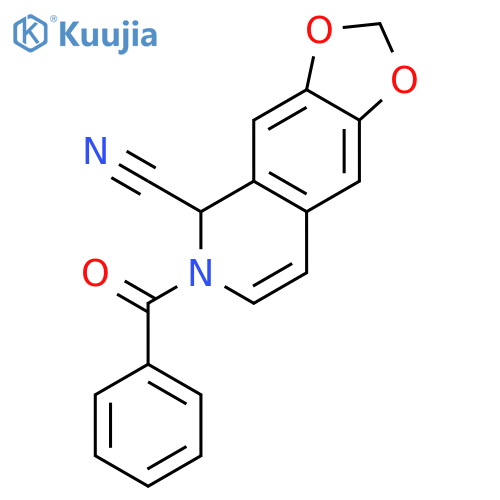 1,3-Dioxolo[4,5-g]isoquinoline-5-carbonitrile, 6-benzoyl-5,6-dihydro- structure