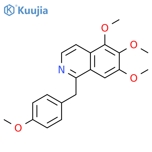 Isoquinoline, 5,6,7-trimethoxy-1-[(4-methoxyphenyl)methyl]- structure