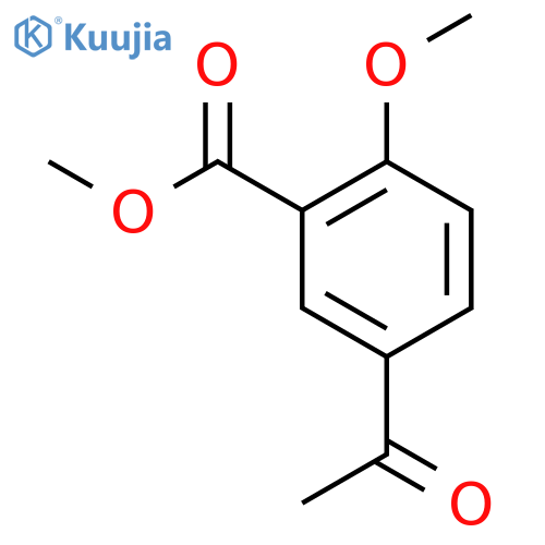Benzoic acid,5-acetyl-2-methoxy-, methyl ester structure