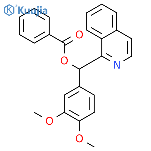 1-Isoquinolinemethanol,a-(3,4-dimethoxyphenyl)-,1-benzoate structure