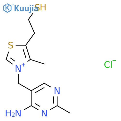 3-((4-Amino-2-methylpyrimidin-5-yl)methyl)-5-(2-mercaptoethyl)-4-methylthiazol-3-ium chloride structure