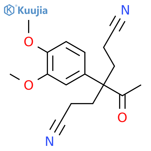 HEPTANEDINITRILE, 4-ACETYL-4-(3,4-DIMETHOXYPHENYL)- structure