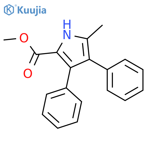 1H-PYRROLE-2-CARBOXYLIC ACID, 5-METHYL-3,4-DIPHENYL-, METHYL ESTER structure