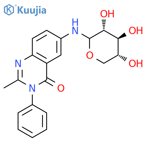 4(3H)-Quinazolinone, 2-methyl-3-phenyl-6-(D-xylopyranosylamino)- structure