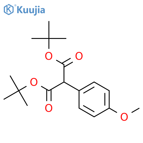 Propanedioic acid, (4-methoxyphenyl)-, bis(1,1-dimethylethyl) ester structure