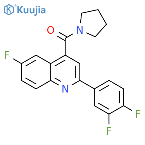 PYRROLIDINE, 1-[[2-(3,4-DIFLUOROPHENYL)-6-FLUORO-4-QUINOLINYL]CARBONYL]- structure