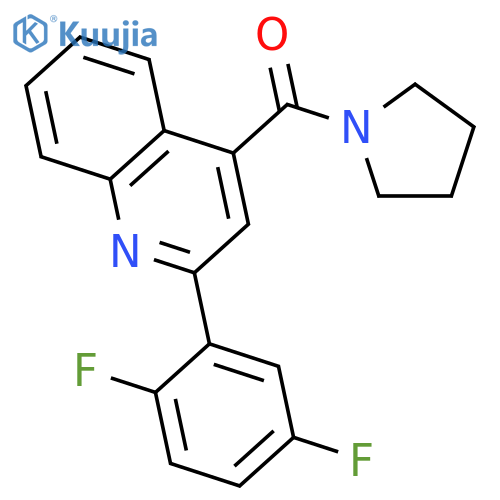 Pyrrolidine, 1-[[2-(2,5-difluorophenyl)-4-quinolinyl]carbonyl]- structure