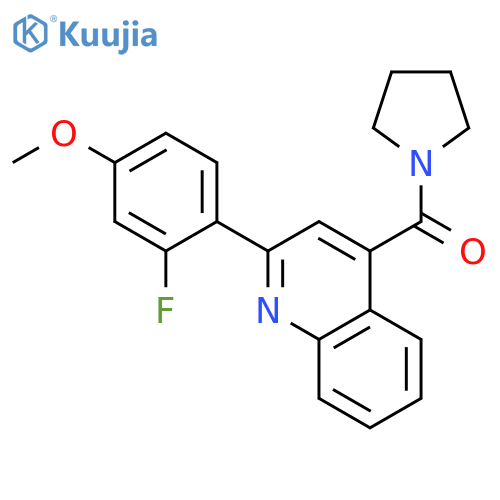 PYRROLIDINE, 1-[[2-(2-FLUORO-4-METHOXYPHENYL)-4-QUINOLINYL]CARBONYL]- structure