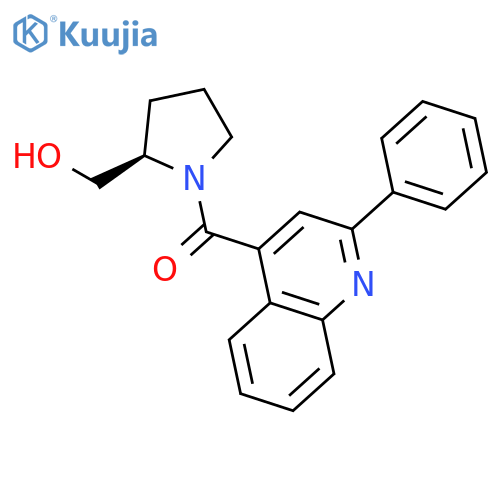 2-Pyrrolidinemethanol, 1-[(2-phenyl-4-quinolinyl)carbonyl]-, (2R)- structure