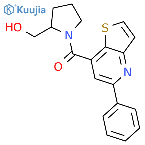 2-PYRROLIDINEMETHANOL, 1-[(5-PHENYLTHIENO[3,2-B]PYRIDIN-7-YL)CARBONYL]- structure