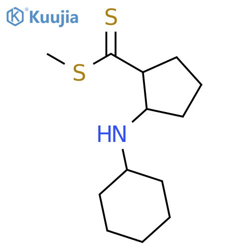 Cyclopentanecarbodithioic acid, 2-(cyclohexylamino)-, methyl ester structure