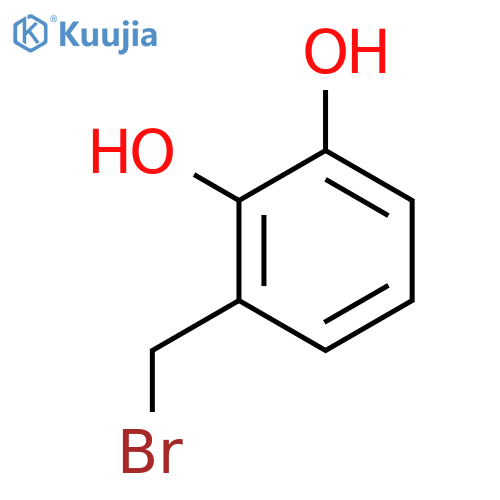 3-(bromomethyl)benzene-1,2-diol structure