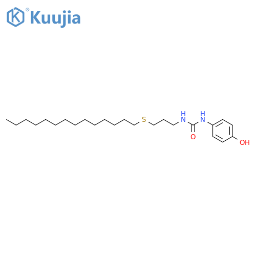 Urea, N-(4-hydroxyphenyl)-N'-[3-(tetradecylthio)propyl]- structure