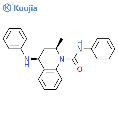 1(2H)-Quinolinecarboxamide, 3,4-dihydro-2-methyl-N-phenyl-4-(phenylamino)-, (2R,4S)-rel- structure