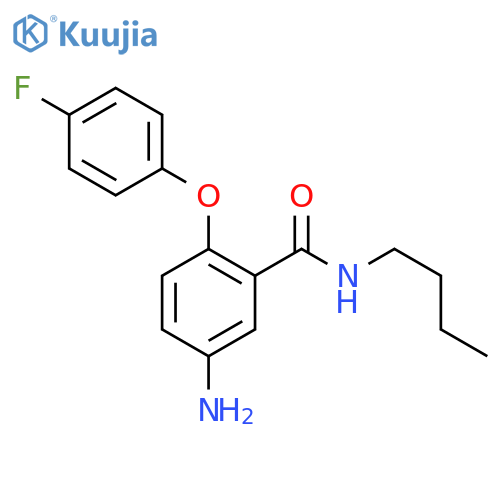 BENZAMIDE, 5-AMINO-N-BUTYL-2-(4-FLUOROPHENOXY)- structure