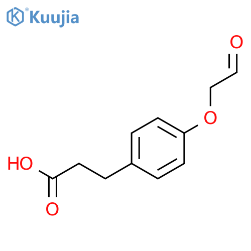 Benzenepropanoic acid, 4-(2-oxoethoxy)- structure