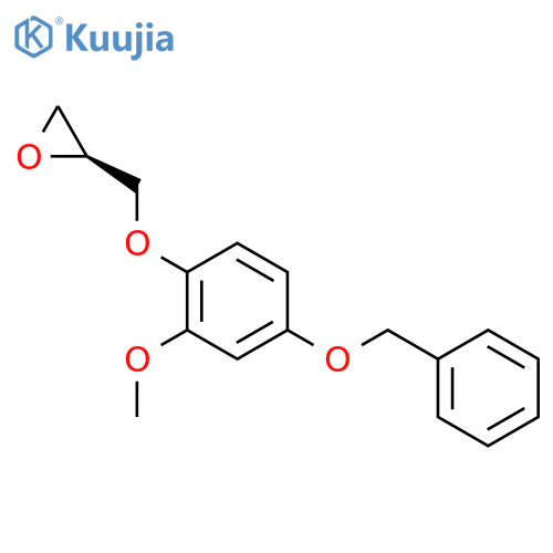 Oxirane, [[2-methoxy-4-(phenylmethoxy)phenoxy]methyl]-, (2S)- structure