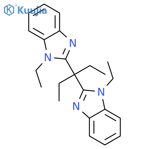 1H-Benzimidazole, 2,2'-(1-ethylpropylidene)bis[1-ethyl- structure