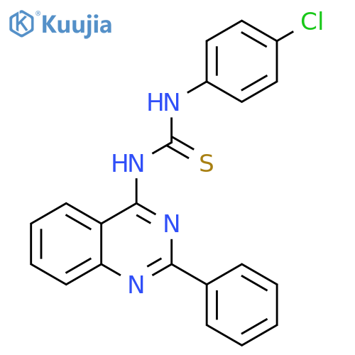 Thiourea, N-(4-chlorophenyl)-N'-(2-phenyl-4-quinazolinyl)- structure