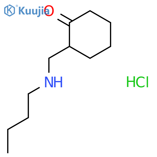 2-(Butylaminomethyl)cyclohexan-1-one;hydrochloride structure