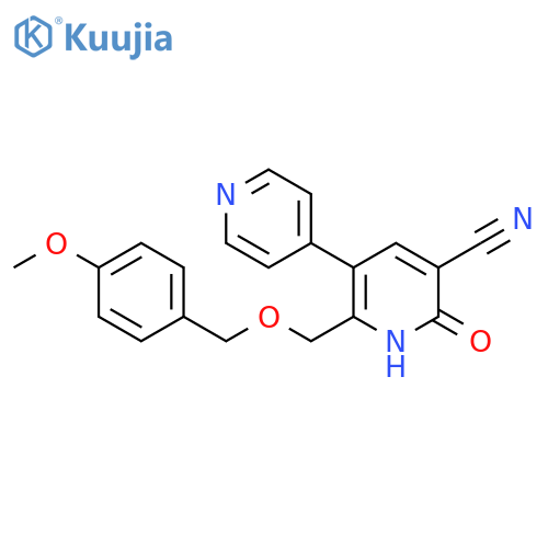 2-(((4-Methoxybenzyl)oxy)methyl)-6-oxo-1,6-dihydro-3,4'-bipyridine-5-carbonitrile structure