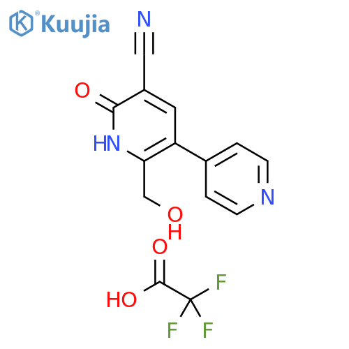 2-(Hydroxymethyl)-6-oxo-1,6-dihydro-3,4'-bipyridine-5-carbonitrile Trifluoroacetate Salt structure