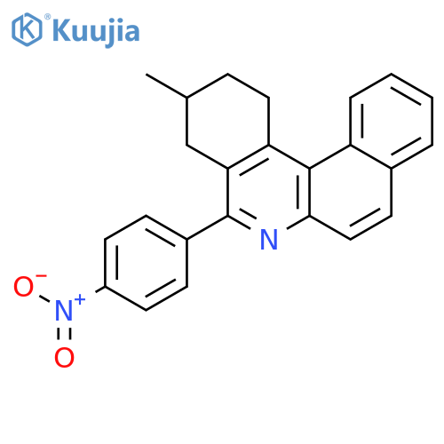 BENZO[A]PHENANTHRIDINE, 1,2,3,4-TETRAHYDRO-3-METHYL-5-(4-NITROPHENYL)- structure
