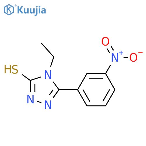 4-ethyl-5-(3-nitrophenyl)-4H-1,2,4-triazole-3-thiol structure
