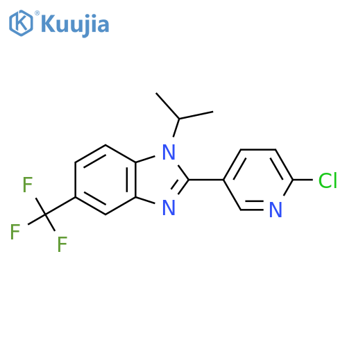 2-(6-Chloropyridin-3-yl)-1-(propan-2-yl)-5-(trifluoromethyl)-1H-1,3-benzodiazole structure