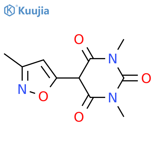 6-hydroxy-1,3-dimethyl-5-(3-methyl-1,2-oxazol-5-yl)-1,2,3,4-tetrahydropyrimidine-2,4-dione structure