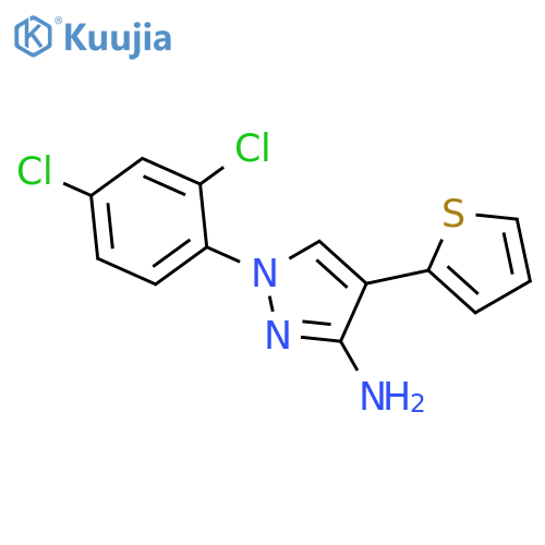 1-(2,4-Dichlorophenyl)-4-(2-thienyl)-1H-pyrazol-3-amine structure