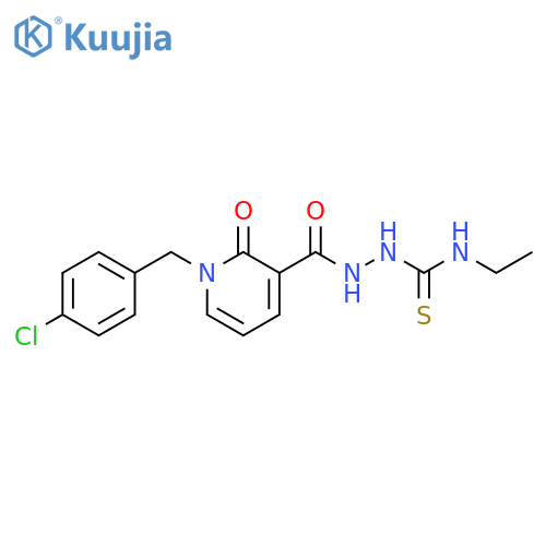 2-{1-(4-Chlorobenzyl)-2-oxo-1,2-dihydro-3-pyridinylcarbonyl}-N-ethyl-1-hydrazinecarbothioamide structure