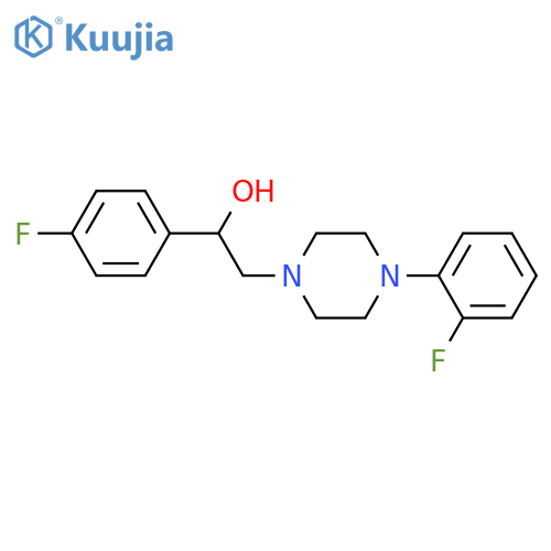 1-(4-Fluorophenyl)-2-4-(2-fluorophenyl)piperazino-1-ethanol structure