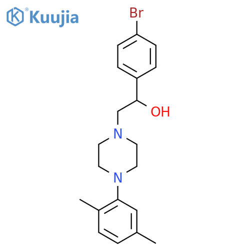 1-(4-Bromophenyl)-2-[4-(2,5-dimethylphenyl)piperazin-1-yl]ethanol structure