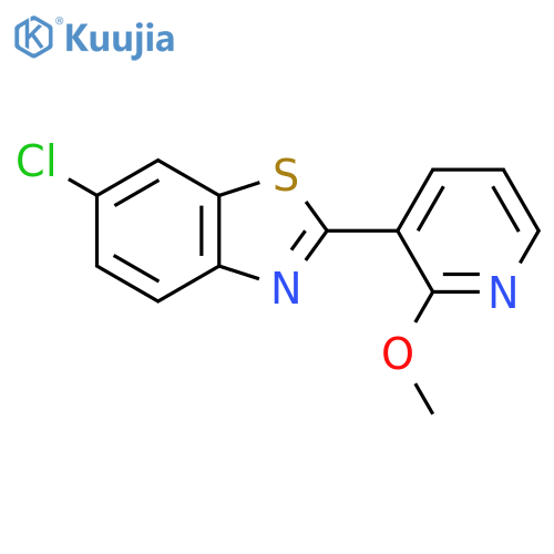 6-Chloro-2-(2-methoxy-3-pyridinyl)-1,3-benzothiazole structure
