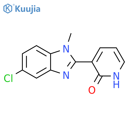 3-(5-chloro-1-methyl-1H-1,3-benzodiazol-2-yl)-1,2-dihydropyridin-2-one structure