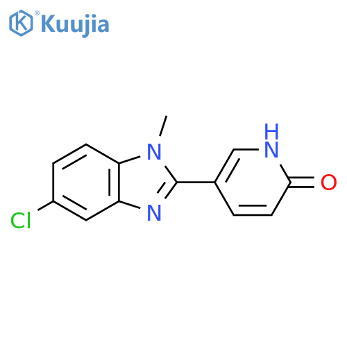 5-(5-chloro-1-methyl-1H-1,3-benzimidazol-2-yl)-2(1H)-pyridinone structure