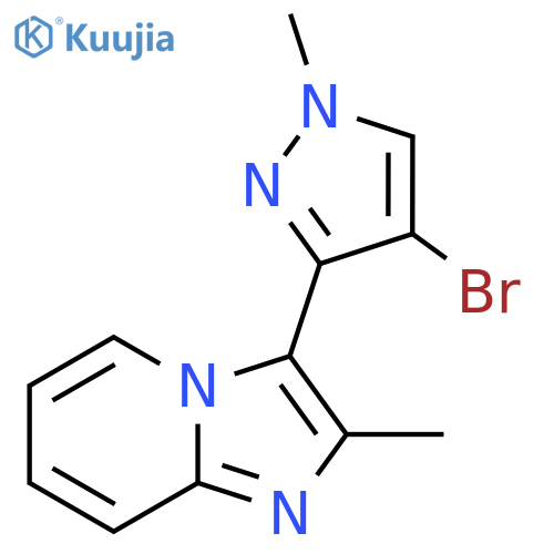 3-(4-bromo-1-methyl-1H-pyrazol-3-yl)-2-methylimidazo[1,2-a]pyridine structure