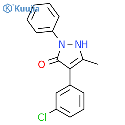 4-(3-Chlorophenyl)-5-methyl-2-phenyl-2,3-dihydro-1H-pyrazol-3-one structure
