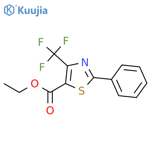 5-Thiazolecarboxylic acid, 2-phenyl-4-(trifluoromethyl)-, ethyl ester structure