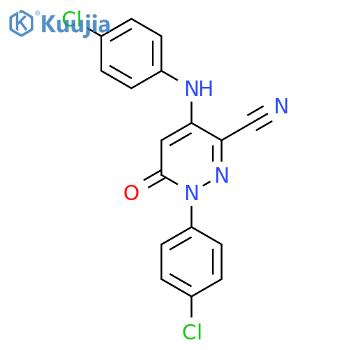 4-(4-Chloroanilino)-1-(4-chlorophenyl)-6-oxo-1,6-dihydro-3-pyridazinecarbonitrile structure