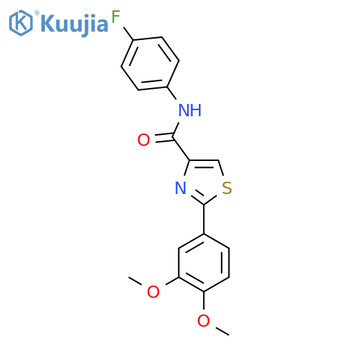 2-(3,4-Dimethoxyphenyl)-N-(4-fluorophenyl)-1,3-thiazole-4-carboxamide structure