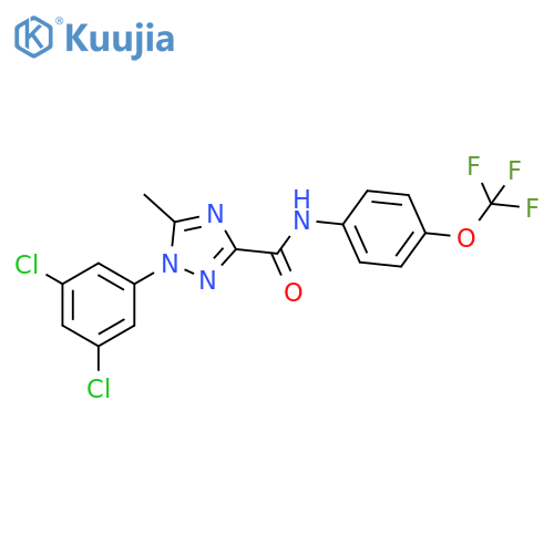 1H-1,2,4-Triazole-3-carboxamide, 1-(3,5-dichlorophenyl)-5-methyl-N-[4-(trifluoromethoxy)phenyl]- structure