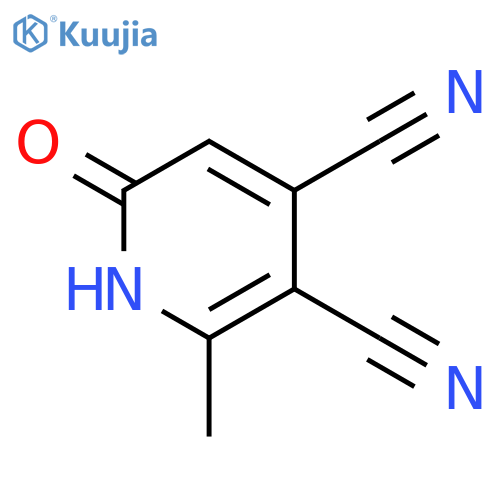 2-methyl-6-oxo-1,6-dihydro-3,4-pyridinedicarbonitrile structure