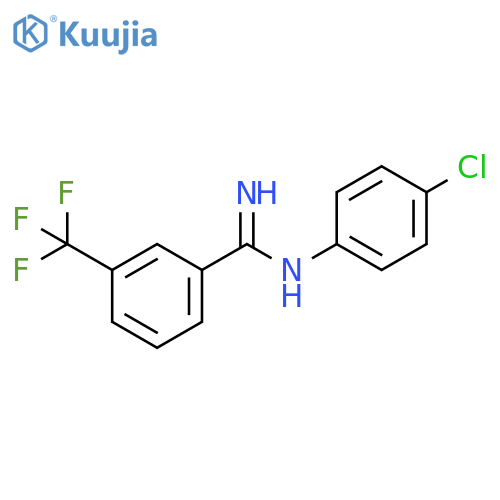 N-(4-chlorophenyl)-3-(trifluoromethyl)benzene-1-carboximidamide structure
